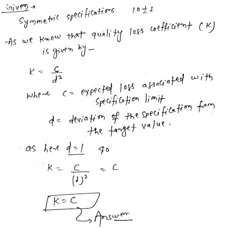 Solved A Part Characteristics Has Symmetric Specifications A