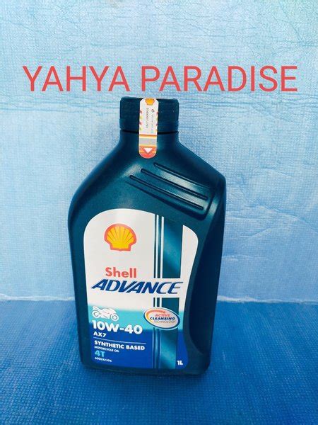 Jual OLI SHELL ADVANCE AX7 10W 40 4T SYNTHETIC API SM JASO MA2 1 LITER