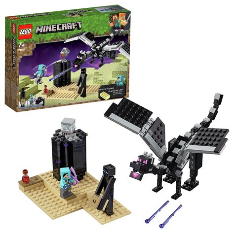 LEGO Minecraft The End Battle Dragon Toy Set - 21151 (8875127) | Argos ...