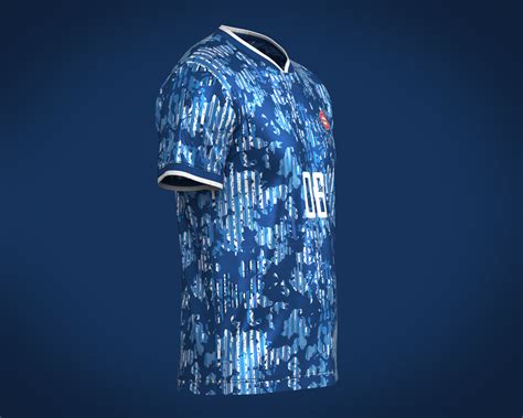 ArtStation - Soccer Blue Sports Jersey Player-06 | Resources