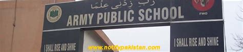 Aps Rawalpindi Fwo Jobs 2024 Online Apply Army Public School