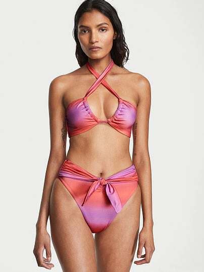 Buy Victoria S Secret Swim Swim Twist Multiway Halter Bikini Top Pink