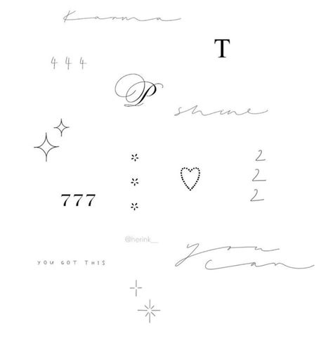 Cursive Handwritten Letters and Numbers Tattoo