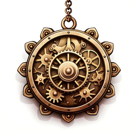 Premium Photo Watercolor Of Steampunk Gear Amulet Steampunk Themed