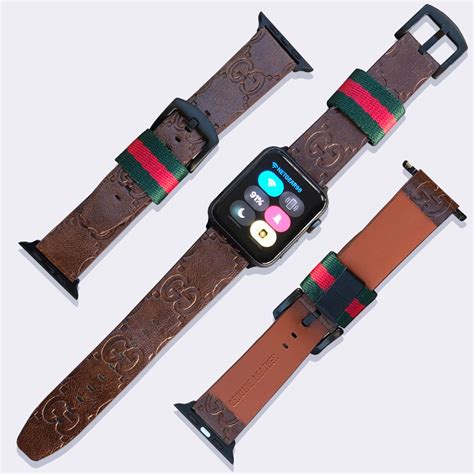 Gucci Apple Watch Band Leather iWatch Band for Series 1 2 3 4 5 6 7 SE