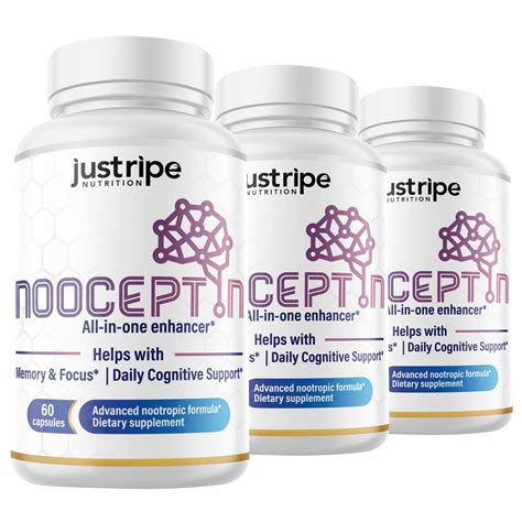 3 Pack Nooceptin Cognitive Enhancer Capsules For Cognition And Focus