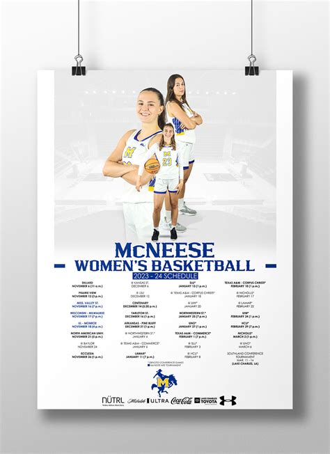 2023-24 McNeese Athletics Schedule Posters on Behance