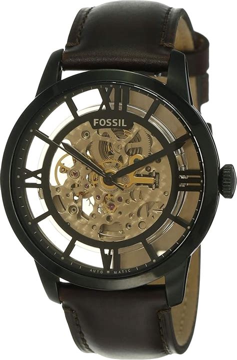 Fossil Townsman Automatic With Dark Brown Leather Strap For Men ME3098