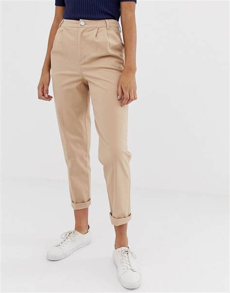 Asos Design Chino Pants Asos Chinos Women Outfit Chino Pants Women Beige Pants Outfit