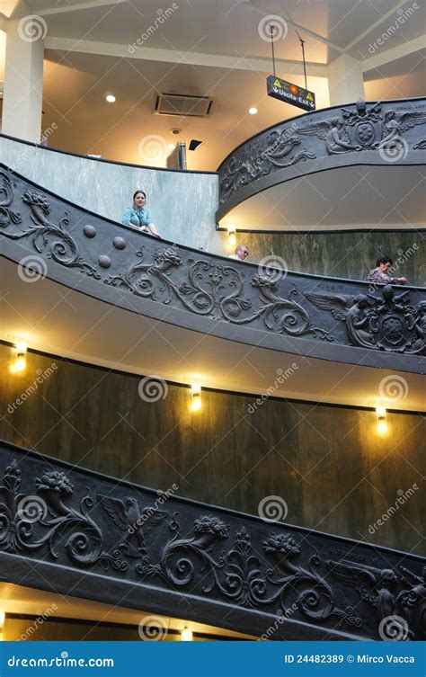 Monumental Stairs of the Vatican Museum Editorial Stock Image - Image ...