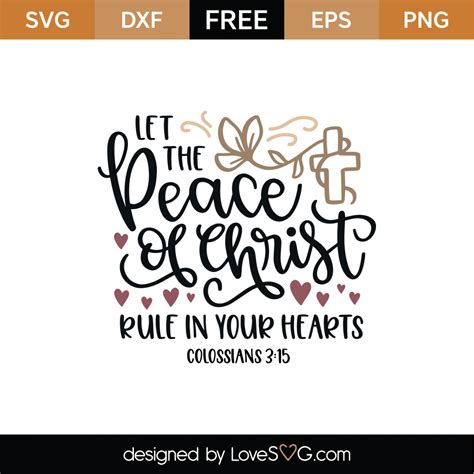 Free Colossians 3:15 SVG Cut File | Lovesvg.com