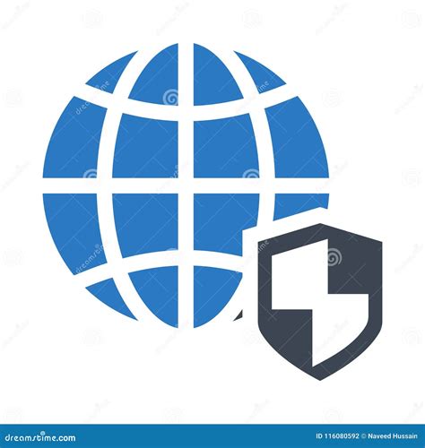 Icono Doble Del Color De Los Glyphs Globales De La Seguridad Stock De