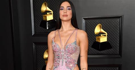 Dua Lipas Butterfly Versace Dress At The 2021 Grammys Popsugar