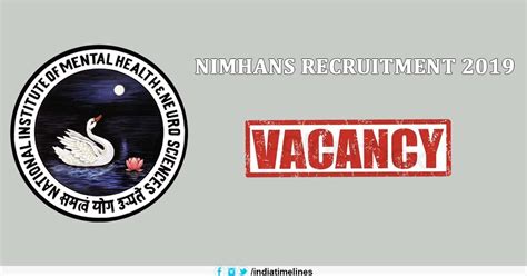 Nimhans Nursing Officer Recruitment Jsa Post Apply Online