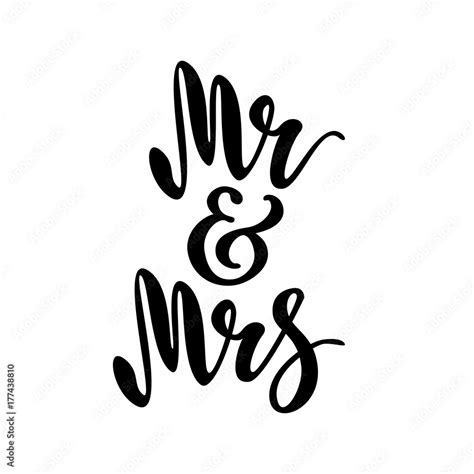 Mr and Mrs Stock Vector | Adobe Stock