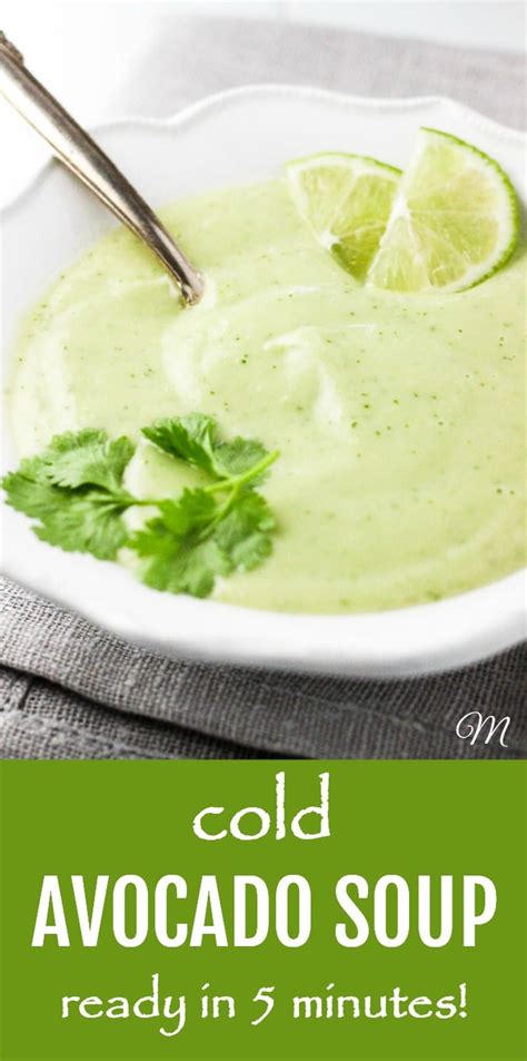 Cold Avocado Soup Ready In Minutes Mariaushakova