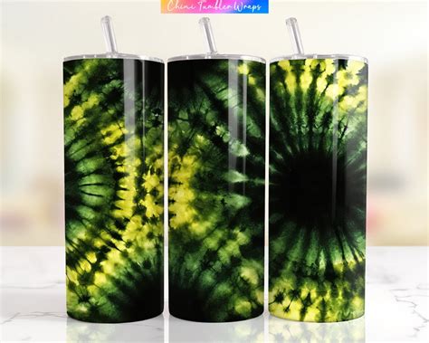 St Patrick Day Tye Dye Tumbler Wrap Png 20oz Skinny Tumbler