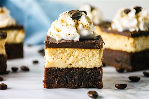 Easy Coffee Cheesecake Bars With A Decadent Brownie Bottom