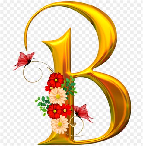 Flower Alphabet Alphabet Cards Letter B Illuminated Flower Alphabet