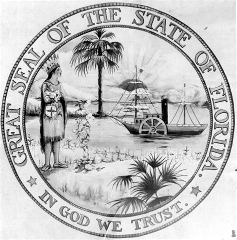 Aug. 6, 1868 - Great Seal of the State of Florida adopted by Legislature