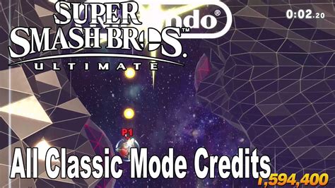 Super Smash Bros Ultimate All Classic Mode Credits [hd 1080p] Youtube