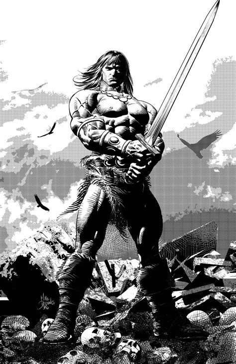 Conan 5 Variant Cover AP By Mike Deodato In Chiaroscuro Studios S