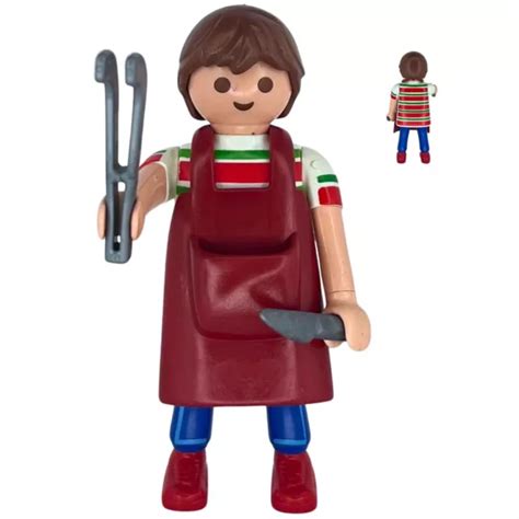 Figurine Playmobil Homme Avec Tablier Et Couverts Eur Picclick Fr