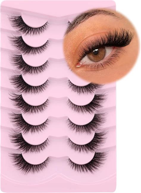 Amazon Fox Eye Lashes Wispy False Eyelashes D Curl Mink Lashes