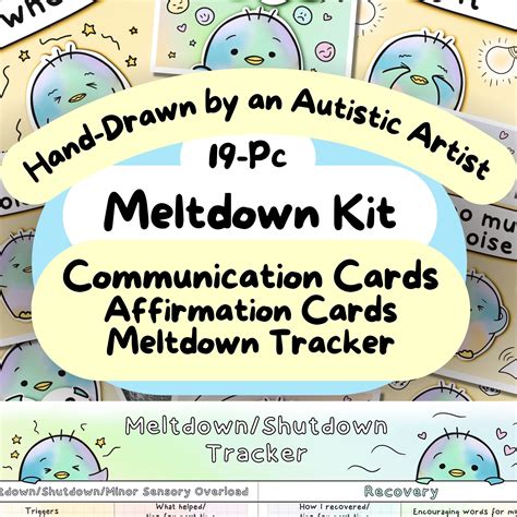 Meltdown Kit, Communication Cards, Meltdown Tracker, Autistic