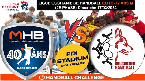 Montpellier Vs Brugui Res U Dv Handball League Occitanie Youtube