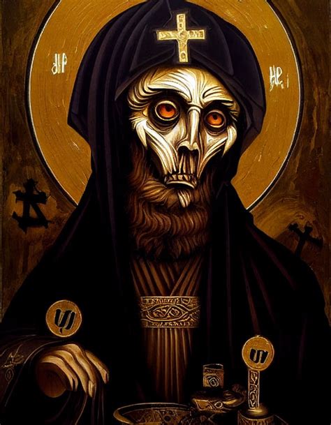 Prompthunt Orthodox Byzantine Style Religious Icon Horror Dark