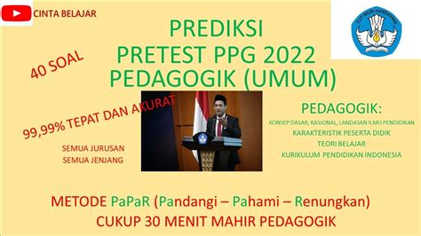 Pembahasan Soal Pretest Ppg Pedagogik Umum Yang Selalu Muncul Saat