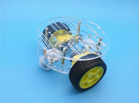 1set New Arrival 2WD 2 Wheel Motor 2 Layer Acrylic Smart Robot Car