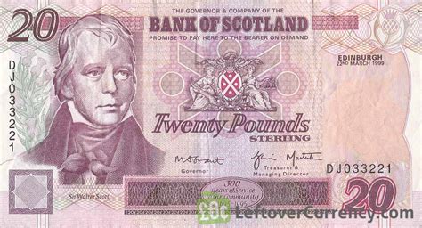 Bank of Scotland 20 Pounds (1995-2006 series) - exchange yours