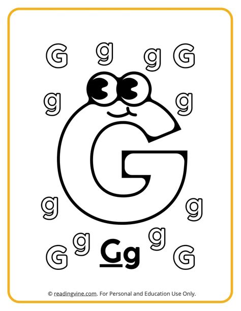 Letter G Coloring Pages