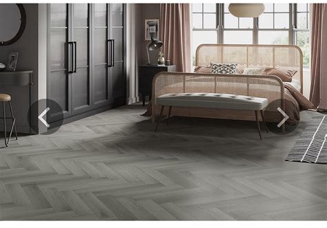 Antique Grey Oak Herringbone Luxury Rigid Core Click Vinyl Flooring