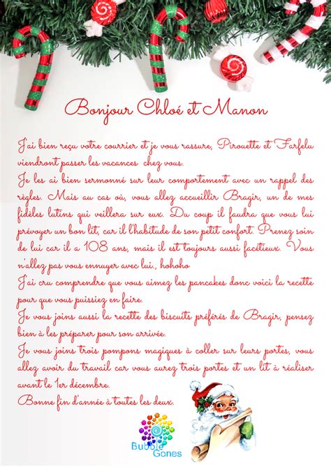 Idée De Lettre Au Pere Noel