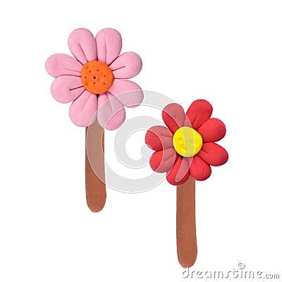 Plasticine Flowers Royalty Free Stock Images - Image: 21656509