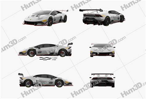 Lamborghini Huracan (LP 620-2) Super Trofeo 2017 Blueprint Template ...