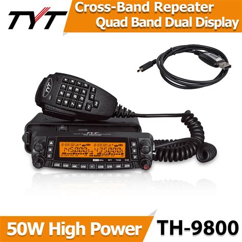 Tyt TH 9800 Plus Walkie Talkie 50W Hochleistungs Quad Band Transceiver