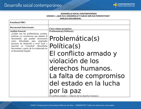 Uni1 act4 ana doc Actividad 4 DESARROLLO SOCIAL CONTEMPORÁNEO