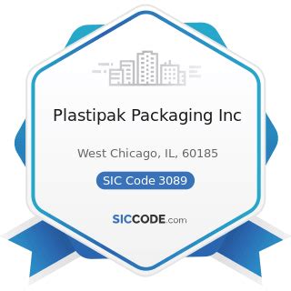 Plastipak Packaging Inc - ZIP 60185, NAICS 326199