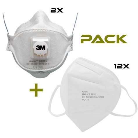 Pack 3M Respiratore Monouso 9322 Aura Mascherina FFP2 Vendita Online