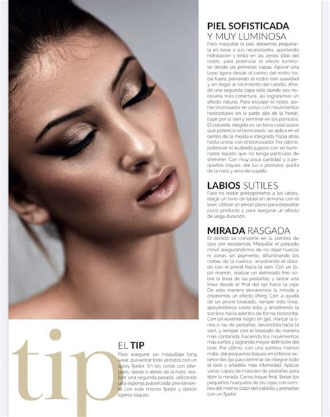 Artículo de belleza en la Revista Nueva Estética Janire Viguri