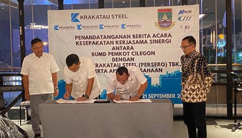 Wali Kota Cilegon Dan Dirut Krakatau Steel Tandatangani Kesepakatan