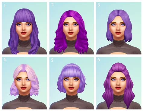 Sims 4 Cc Purple Hair - 2024 HairStyles Ideas