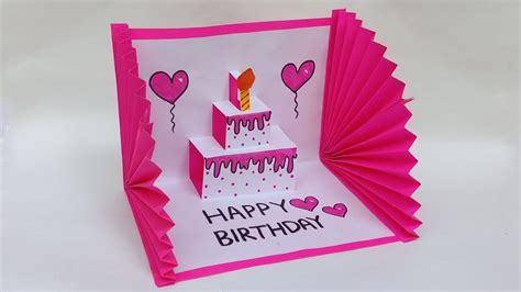 DIY : 3D Birthday Card • POP-UP Birthday Card • Birthday special card ...