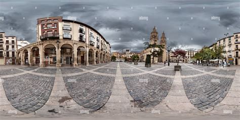 360° view of cathedral square in logroño, spain - Alamy