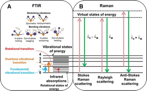 A Scheme Of Energy Levels For Vibrational And Rotational Transitions