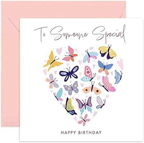 Old English Co Butterfly Hearts Special Birthday Card Female Birthday Card